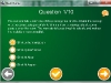 The main screen: a question and its answers